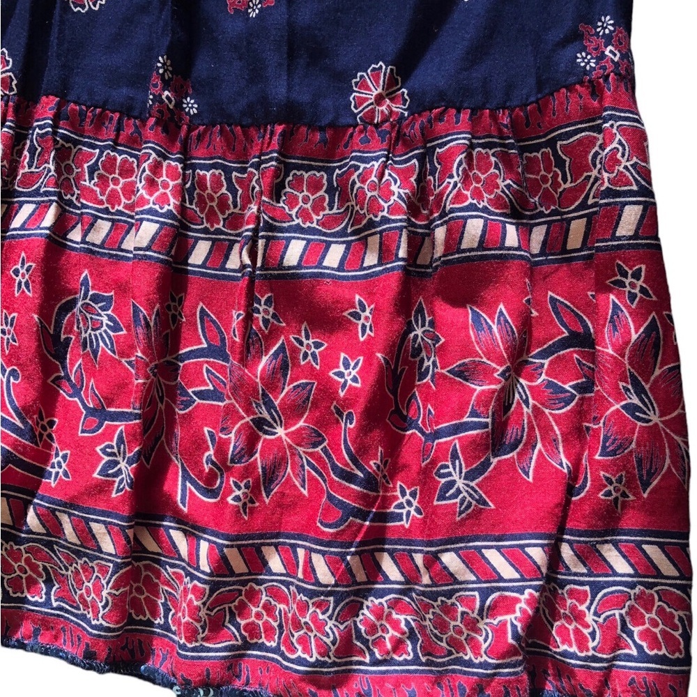 Zara Boho Navy Red Dress - Picture 10 of 10